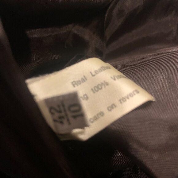 Valentino Brown Leather Skirt  Sz sm. - Picture 5 of 7